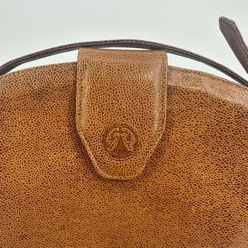 Vintage 90s Ginnie Johansen Handcrafted Leather Bag Brown Preppy Academia